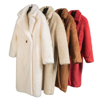 China wholesale Anti-Wrinkle M Home Granular Plush Teddy Bear Coat Women's Long Lamb Fur Medium Women's Coat wholesale for sale