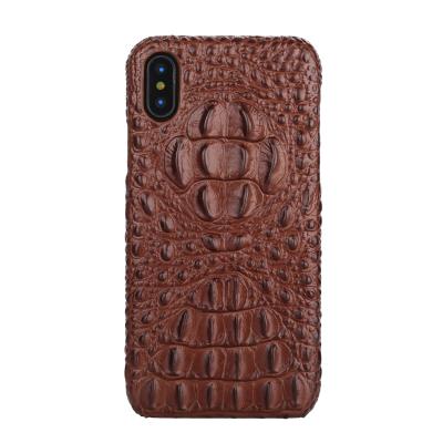 China Crocodile Grain Genuine Leather Cowhide For iPhone X Case Phone Case iphone xr iphone xmax case For iPhoneX/XS/XR/XSMax for sale