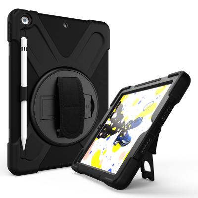 China ABS+Silicone Armored Shockproof Cover For iPad 10.2 Case iPad 10.2 360 Rotation iPad Pencil Case for sale