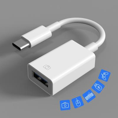 China Mobile Phone 12CM Type C to USB OTG Type C to Female USB Male Adapter Type C to USB Female for sale