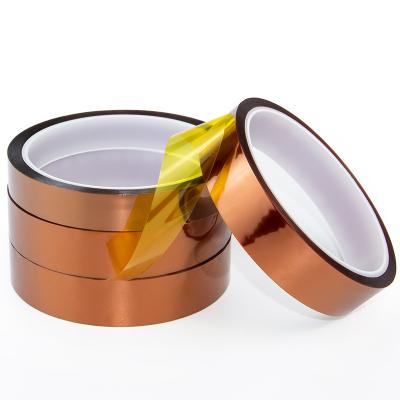 China Thermo Heat Resistant PET PI TAPE Coffee Color One-Height Tape 20mm Heat Press Temperature Heat Resistant Tape For Sublimation for sale