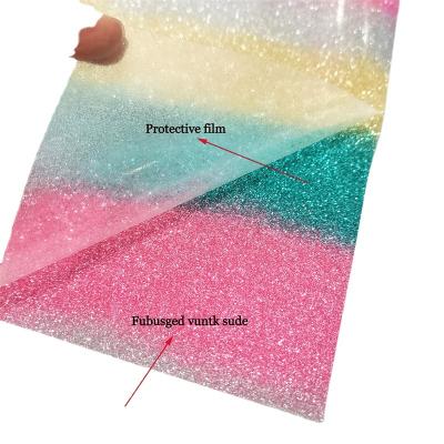 China Washable; Eco Solvent Glitter Heat Transfer Vinyl Rainbow Htv Roll Easy Weed Latest Design for sale