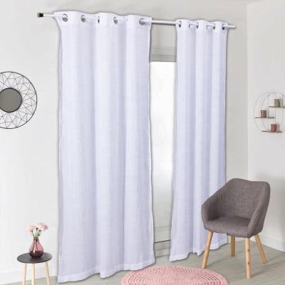 China Modern Multifunctional Customized Size Pure White Curtains For Luxury Living Room for sale