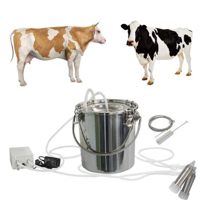 China Farms Automatic Pulse Portable Breast Pump with 2 Teat Cups Stainless Steel Bucket for Cow for sale