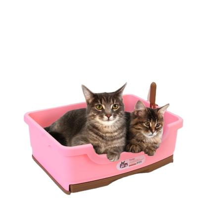 China Sustainable High Quality Pet Trash Can Cat Toilet Rabbit Bin Cat Litter Box for sale