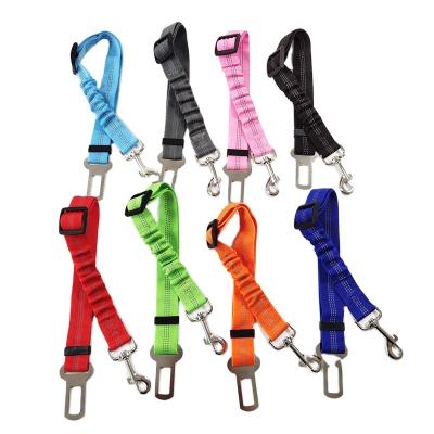 China High Quality Buffer Stretch Safety Rope Dog Pull Rope Padded Pet Car Seat Belt Reflective Seat Belt for sale