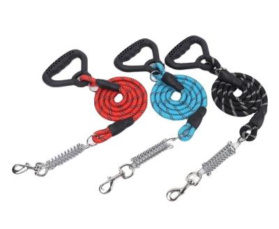 China 2021 New Reflective Shockproof And Dog Leashes For Large Dog For Pet Running Training Explosion Proof Traction Rope for sale