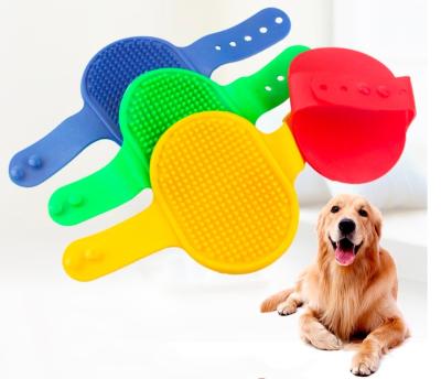 China Viable Environmentally Friendly And Durable Silicone Pet Bath Brush Dog And Cat Beauty Hair Removal Massage Brush for sale