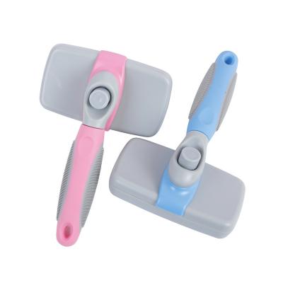 China Viable Factory Selling Pet Supplies Non-Slip Handle Self-cleaning Pet Hair Beauty Brush for sale