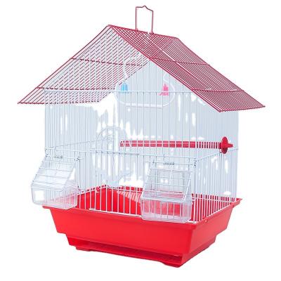 China Anti-rust Foldable Outdoor Portable Parrot Cage Portable Pet Cage Painted Wire Viable Bird Cage for sale