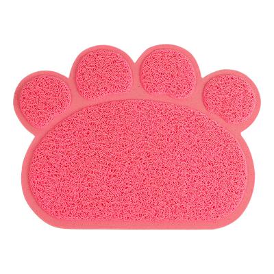 China New Pet Supplies Waterproof Cat Litter Pad Foot Mat Ring Mat Pet Supplies Silk Cat Supplies Covering PVC Footprint Toilet Pad for sale