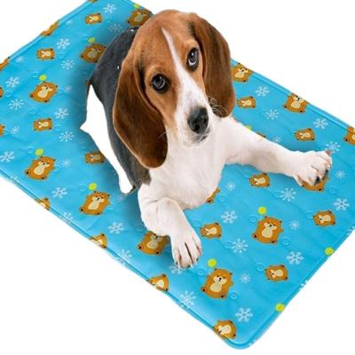 China 2021 New Travel Soft Pet Dog Cooling Cooling Pad Summer Dog Ice Pad Cooling Pad for sale