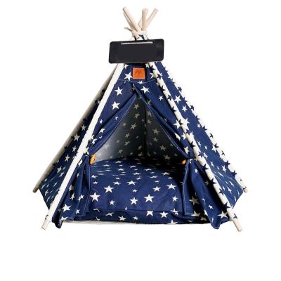 China High Quality Portable Travel Cat Tent Four Season Multicolor Cute Puppy Bed Cat Dog Pet Teepee Soft Pet Tent for sale