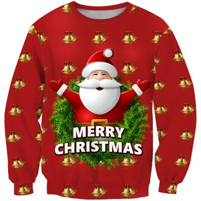 China Kangroo Pocket Christmas Breathable Sweatshirts Hoodie Printed Casual Pullover for sale