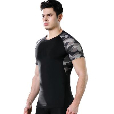 China Spring Summer Fitness Breathable Wholesale Tank Top Short Sleeve Gym Sport Use Blank Single Men's T-shirt for sale