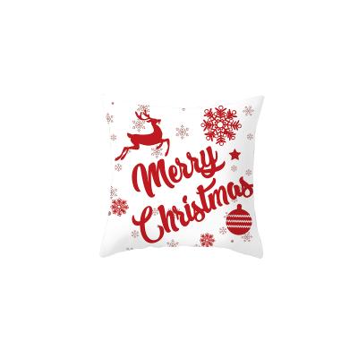 China Merry Christmas Wreath Anti-Static Tile Cover 18x18 Inch Home Decor Cushion Case For Sofa Couch Farmhouse Christmas Decorations for sale