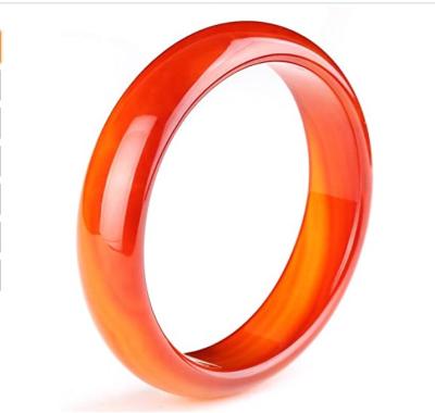 China Other Auspicious Cloud Natural Agate Jade Bangle Red Bracelet For Women's Large Thick Red Jade Natural Carnelian Agate Chinese Stone Ba for sale