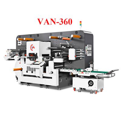 China Label Die Cutting Machine VAN-360 High Speed ​​Multifunctional Combo Die Cutting Machine With Rotary Die Cutting And Slitting for sale