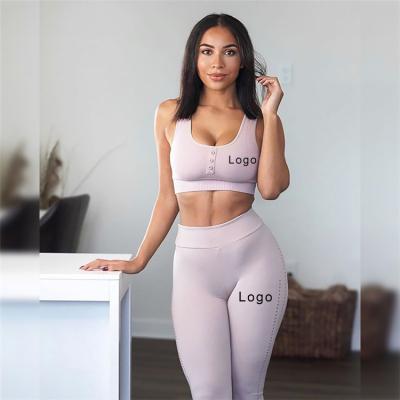 China Wholesale Light Weight Cheap Custom Made High Waist Woman Sports Bra Sexy Yoga Pants Set for sale