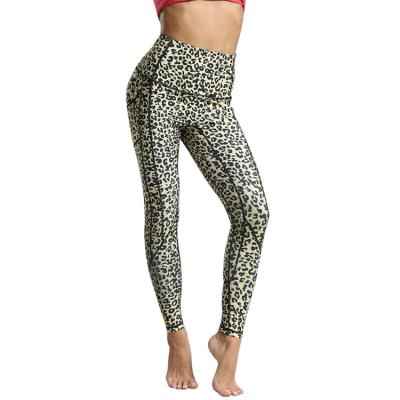 China New Design Lightweight Womens Leopord Print Camouflage Fitness Sports Pants Leggings With Pocket for sale