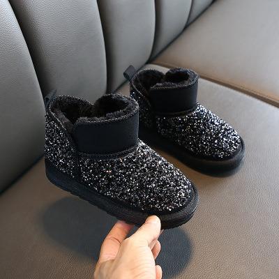 China New Fashion High Quality Hot Selling Flat Fur Infant Girls Kids Snow Boots for sale