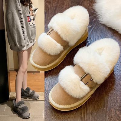 China Solid Classic Warm Flat Shoes 2020 Korean Fashion Winter Women's Wholesale Flat New for sale