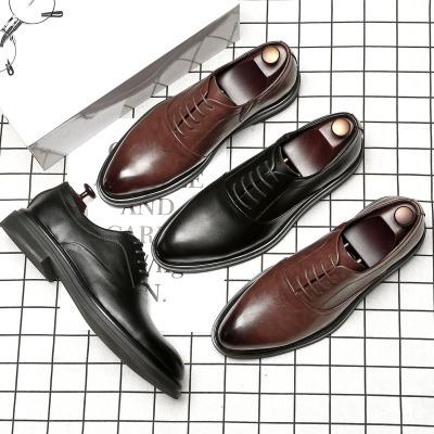 China New Flat Fashion All Seasons Fashion Work Fashionable Internal Stepping Men's Stylish Shoes for sale