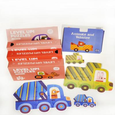 China Different Shape Eco-Friendly Cartoon Toy Best Sellers Eco-Friendly Cartoon Toy Story Books Kids Cardboard Intellectual Children Puzzle for sale