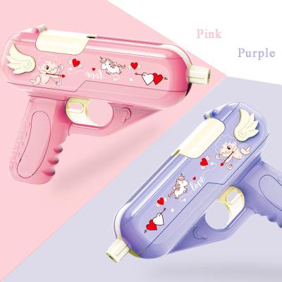 China Cartoon toys 2021 boy and girlfriend children's candy gun toy surprise creative lollipop toy for sale