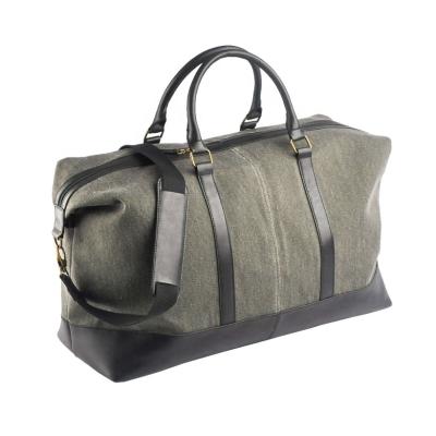 China Durable Natural Color Recycled Canvas Travel Overnight Bag Manufacturer Fashion Casual Weekend Wholesale Duffel Bag for sale