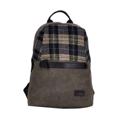 China Manufacturer Wholesale Fashion Durable Travel Packsack Backpack Canvas Academic Plaid Tartan for Boys or Girls Laptop Backpack for sale