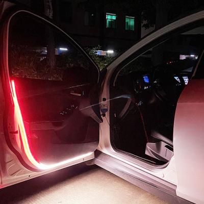 China Silicon Car Interior Door Welcome Light LED Security Strobe Signal Lamp 120cm Waterproof Auto Decorative Ambient 12V Lights for sale