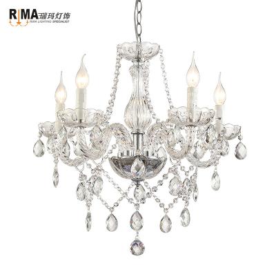 China Glass Chandelier Hanging Crystal Unique Art Chandeliers Gu Zhen Best of New Model 5 Hotel Modern Decorative Chain Lights for sale