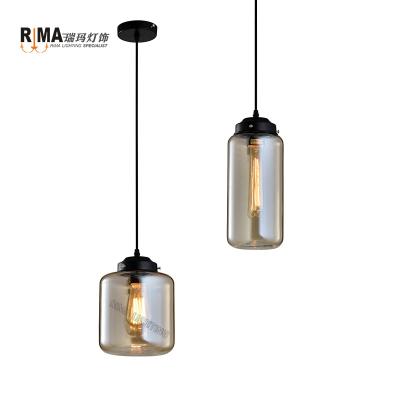 China Modern simple modern cognac glass kitchen island lighting pendant for high ceilings for sale