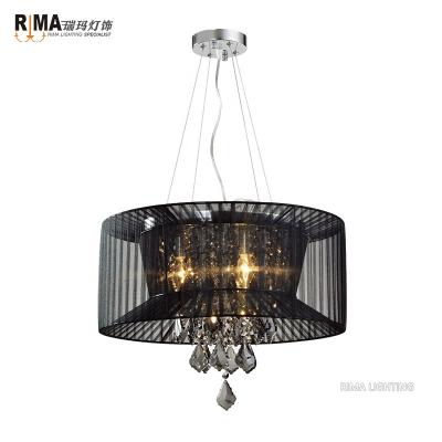 China Unique Art Modern Fancy Black Lampshade Chandeliers Art Pendant Lights for Home, Dining Room for sale