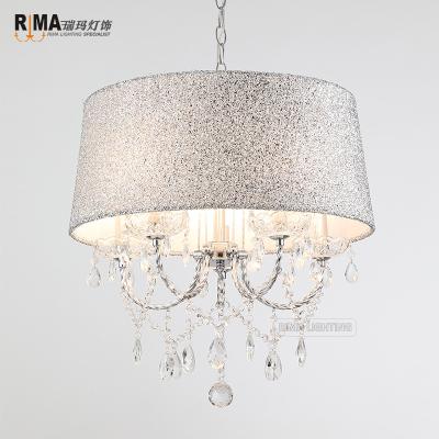 China Modern Unique Art 2018 RIMA LIGHTING Hot Sale Modern Glass Crystal Chandelier Pendant Lamp Updated with New Shade for Dining Room or Living Room for sale