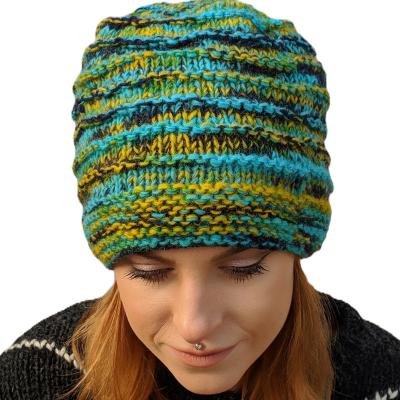 China COMMON Wool Rib Beanie Hat from Turquoise Fair Trade Set for sale