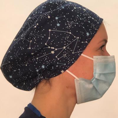 China COMMON Surgical Theater Scrub Hats Galaxy Printing Doctors Nurses ODP Anesthetist Midwife Dentist Vet Cook for sale