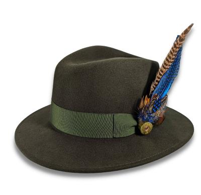 China Bucket Hats Pin Shotgun Cartridgebrooch Pheasant Feather Hat Accessories Feather Pin Hat Lapel for sale