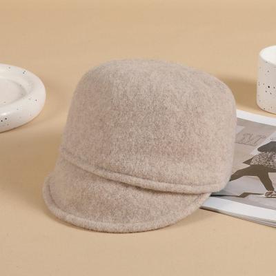 China Bucket Hats Felt Hat For Women, Equestrian Style Riding Women's Beige Hat for sale