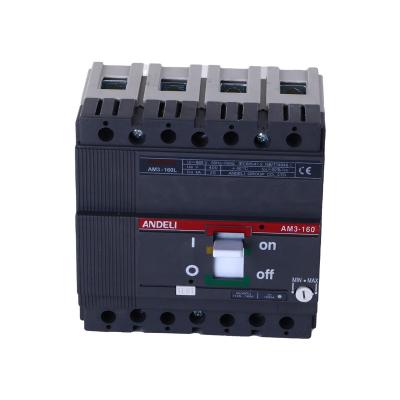 China Am3-160L-4300 Arc Fault Circuit Breaker MCCB 3p 4p 125A 160A AC Am3-160L-4300 AC DC for sale