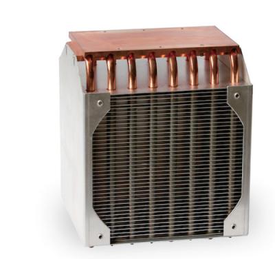 China Phase change air cooled radiator Heat Exchanger with Heat Pipe for power supply cooling solutions for sale