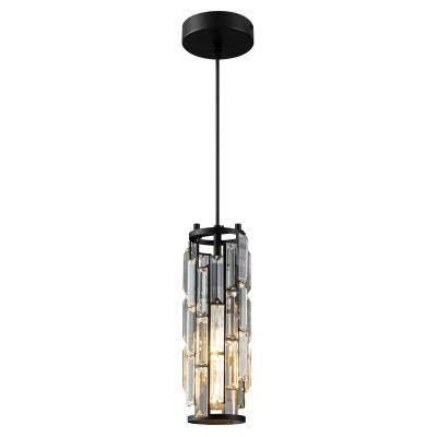 China American Style 1 Light Black Pendant Lighting t, Mini Crystal Chandeliers, Adjustable Pendant Light Fixture For Kitchen Modern Pendant Light for sale