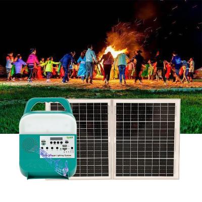 China Offgrid Solar Home Light System Portable 128WH Home Lighting Phone Charging for sale