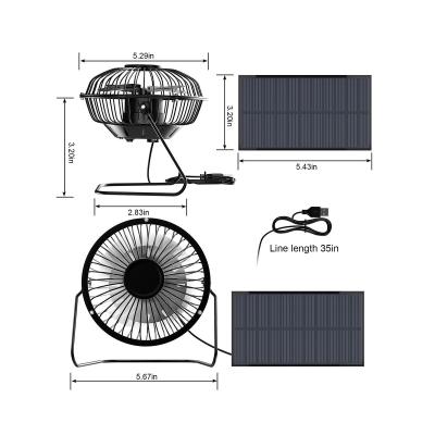 China Rechargeable Power Solar Panel Energy Solar Electric Fan Lanterns Home Camping Solar Fan Led Light for sale