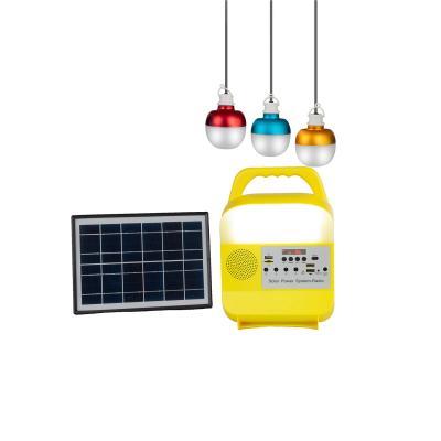 China 5W 6V 3PCS Solar Emergency Lights For Power Shortage Areas for sale