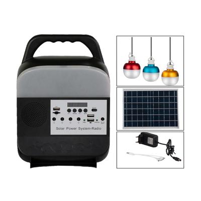 China IP55 8000mah Portable Radio Solar Powered LED Lights For Inside House for sale