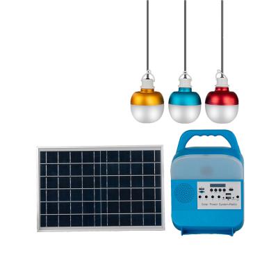 China 9W 3PCS Solar Powered LED Lights Portable Solar Home Lighting System for sale