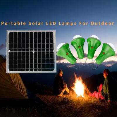 China 4pcs*3W LED Solar Emergency Lights Mini Solar Panel Battery Lighting Power System for sale