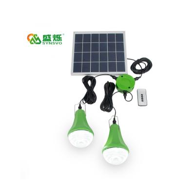 China Solar Rechargeable Led Bulb Emergency Lamp Solar Power Panel With Bulb Solar Lights Indoor Bulb Set for sale